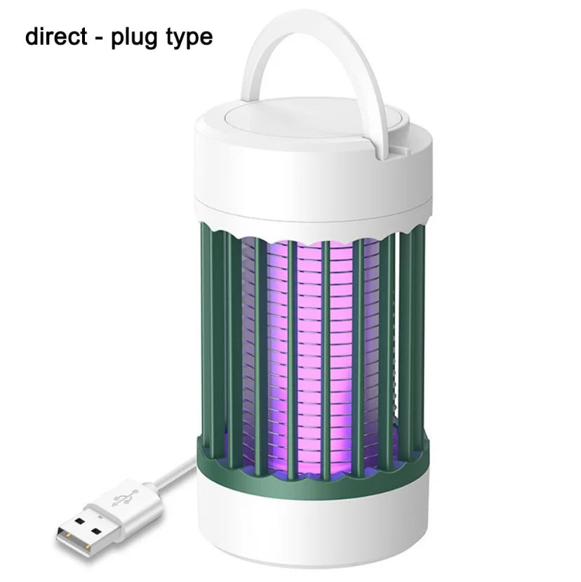 Electric Shock Mosquito Killer Lamp UV Light USB anti Mosquito Trap for Bedroom Outdoor Camping Use Kills Moths Wasps Gnats