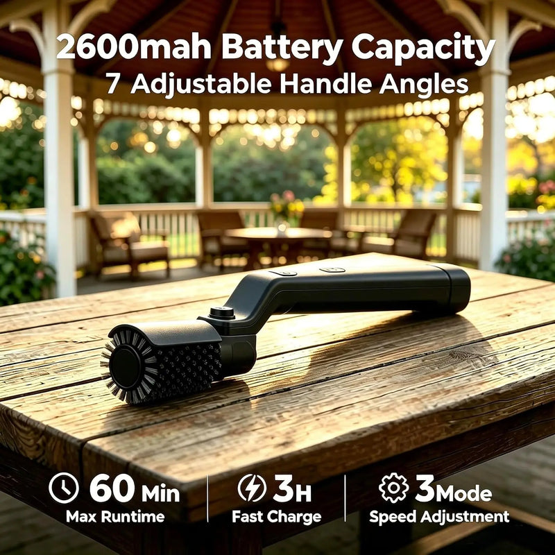Hristov Electric Grill Brush – Cordless Rechargeable BBQ Cleaner