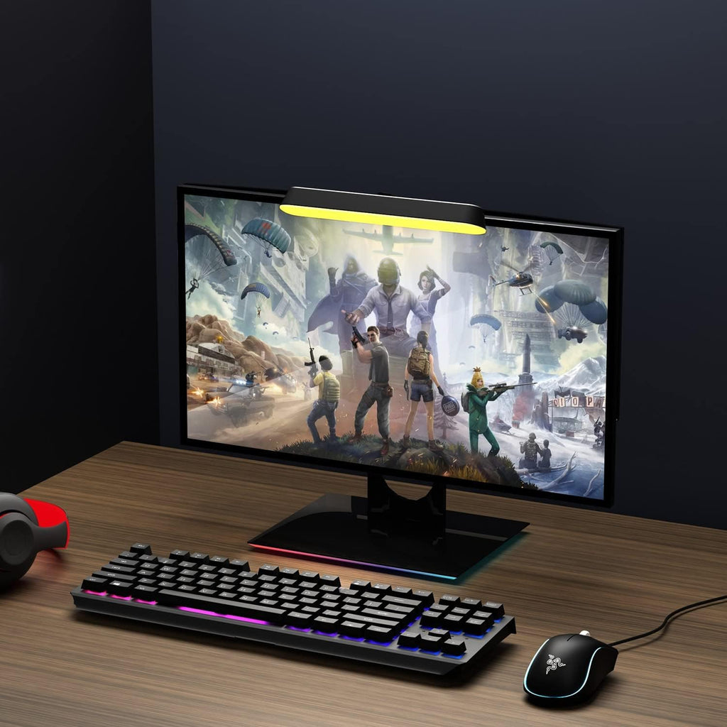 Smart Desk Lamp with Wifi APP Control - Compatible with Alexa and Google - Adjustable White and RGB Colors, Music Sync USB Bedside Lamp - Perfect for Bedroom, Gaming Lamp, Home Office